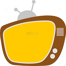 电视机卡通矢量图