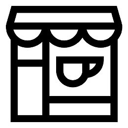 黑色简洁商店图标