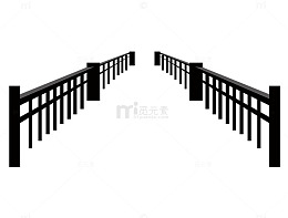黑色栅栏通道