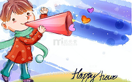 拿喇叭的小孩