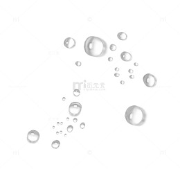 效果元素 水珠 白色泡泡