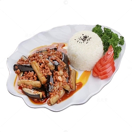 肉末茄子套餐饭