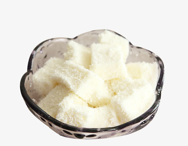 盘子里的白色糕点