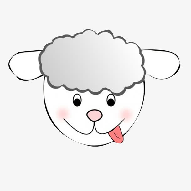 羊头的简笔画简单图片
