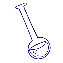 卡通烧瓶纳米生物反应图标