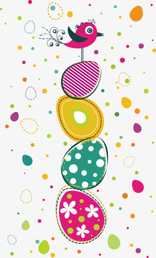 卡通手绘彩色彩蛋素材免费下载_觅元素
