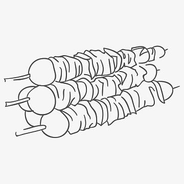 epspng各种烤串矢量下载png卡通烧烤烤串食物png手绘的肉串png美味