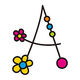 花朵字母A