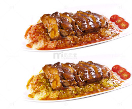 咖喱酱汁鸡扒饭2份