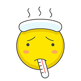 发烧生病表情