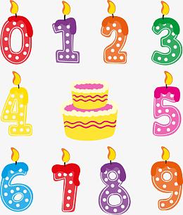 png生日蜡烛艺术字pngpng海报线条数字9效果pngpng艺术字1至10 立体