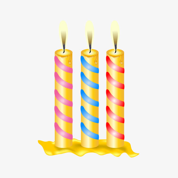 生日彩色蜡烛素材免费下载_觅元素