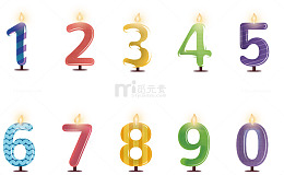 发光数字蜡烛