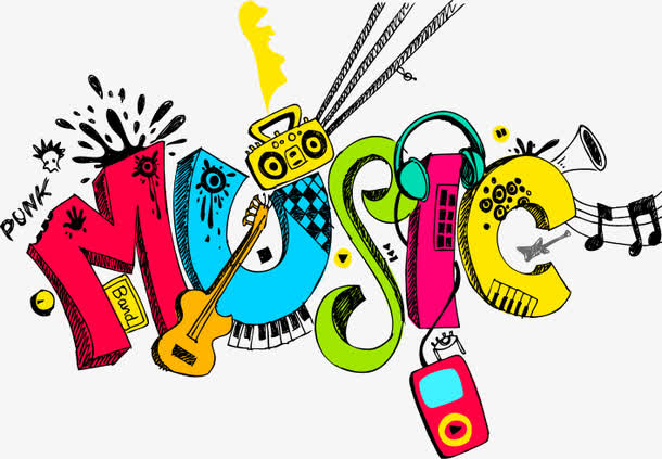 音乐卡通文字素材免费下载_觅元素