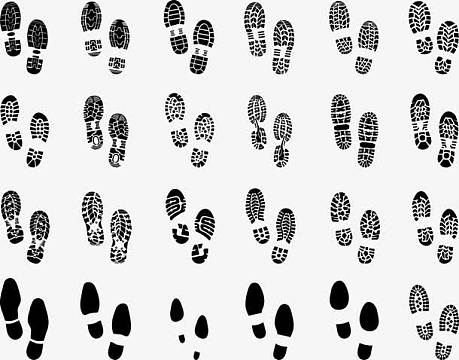 鞋印 笔刷 剪影