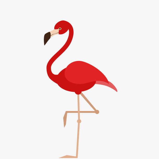 卡通丹顶鹤矢量图