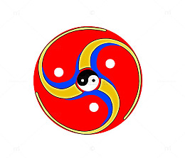红色阴阳鱼