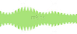 免抠绿色音频装饰图案