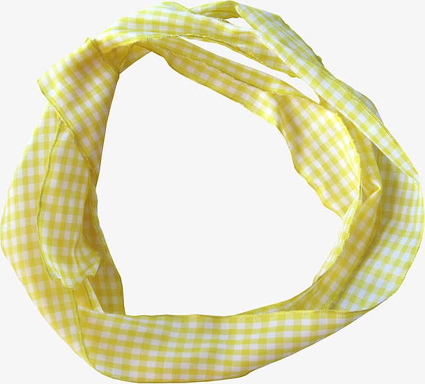 黄色丝巾