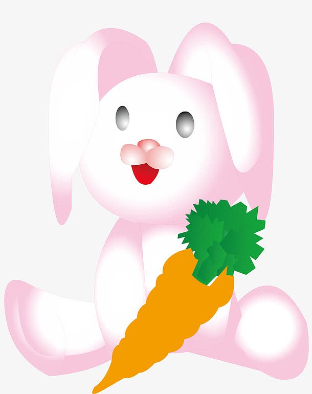 矢量图粉色的兔子