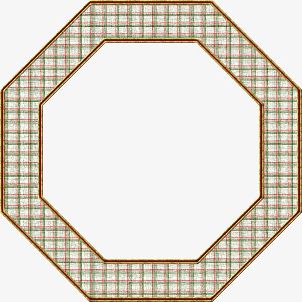 卡通八边形边框