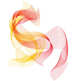 炫彩抽象动感线条免抠png