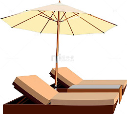 伞下休息的地方