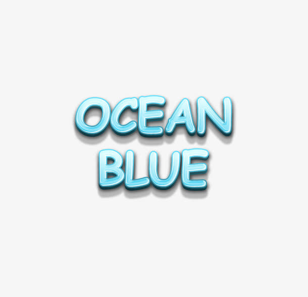 3d ocean blue style