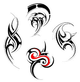 精美时尚花纹卷纹设计矢量素材