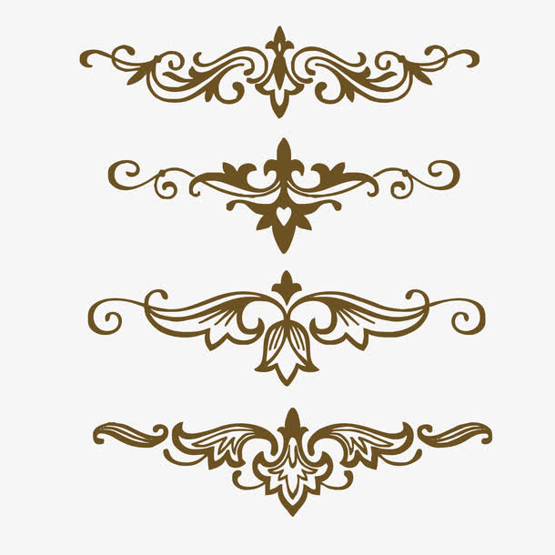 皇家花纹免扣素材