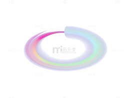 彩色渐变荧光灯光圈