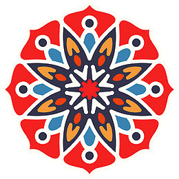传统民族风红色花纹