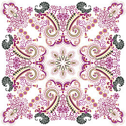 紫色民族风花纹