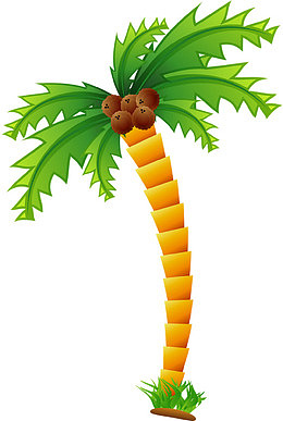 卡通椰子树