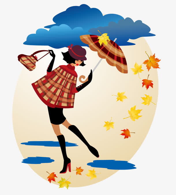 雨中舞蹈的女人