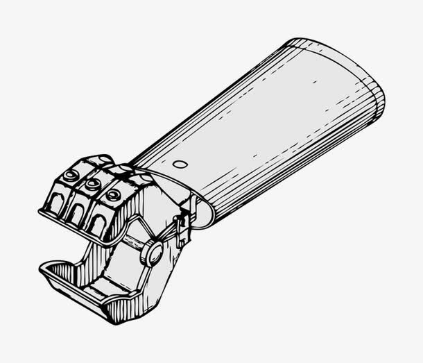 矢量卡通手绘手机械手