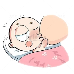 卡通宝宝吃母乳