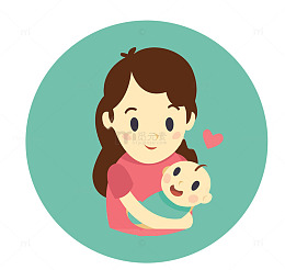 圆中怀抱中的婴儿