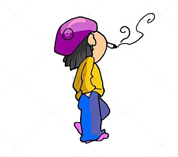 艺术家燃烧的烟头