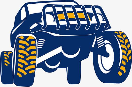 腾飞的越野车(1933x1280)png一辆手绘的蓝色警车(640x485)png卡通行驶