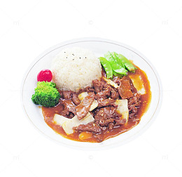 西蓝花黑椒牛肉饭