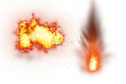 浓烟烈火爆炸飞溅