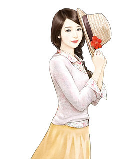 夏装女子插画