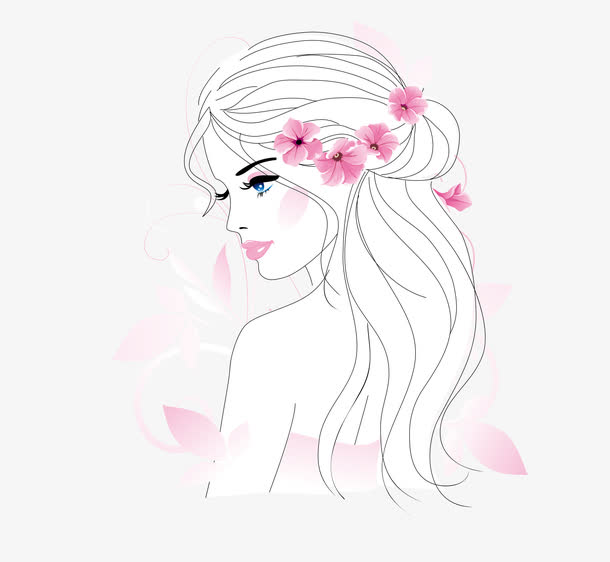 手绘美女