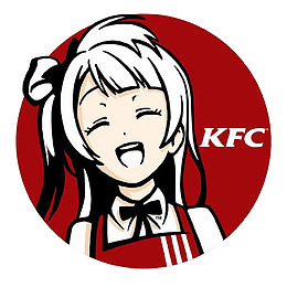 卡通美女圆形肯德基标志