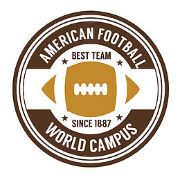 校园橄榄球队标志