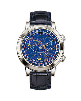 百达翡丽蓝色表手表男表