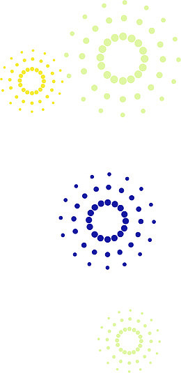 圆形花纹漂浮