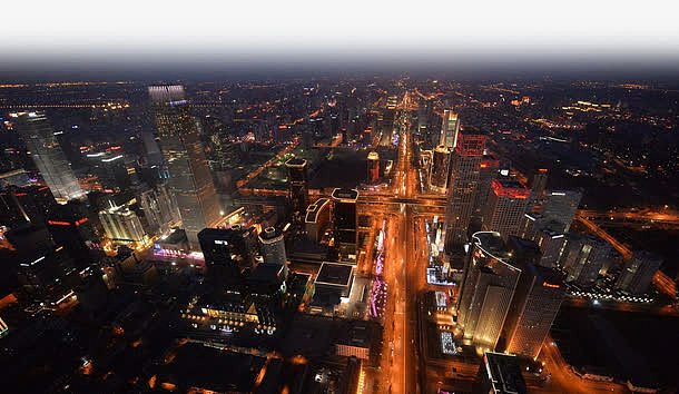 北京夜景俯视图