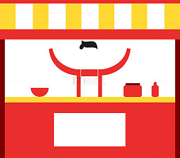 卡通食品摊位